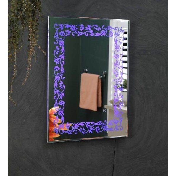 led rectangle wall mirror in blue colour led rectangle wall mirror in blue colour zajgef