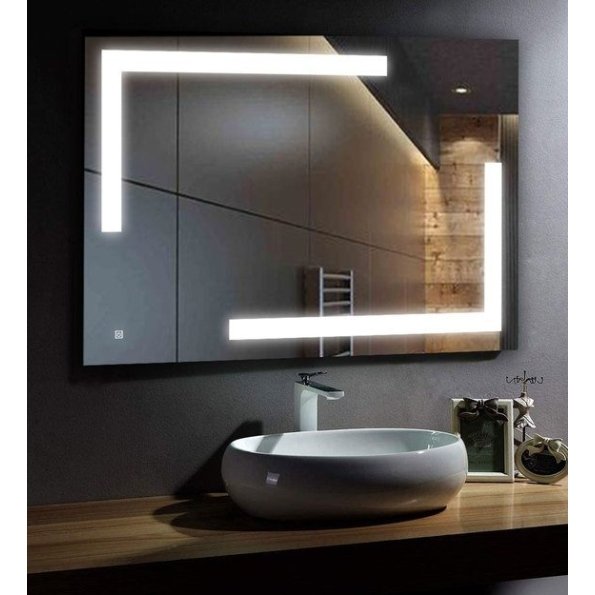 led rectangle wall mirror in silver colour led rectangle wall mirror in silver colour aaa1df