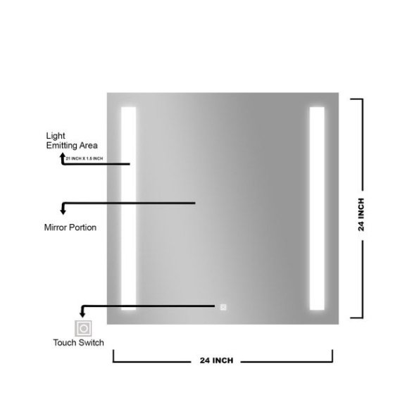 led rectangle wall mirror in silver colour led rectangle wall mirror in silver colour toeowx