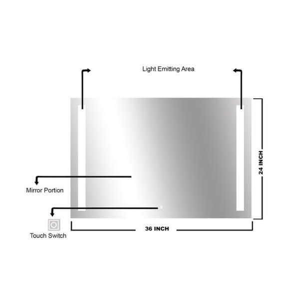 led rectangle wall mirror in silver colour led rectangle wall mirror in silver colour wzx94p