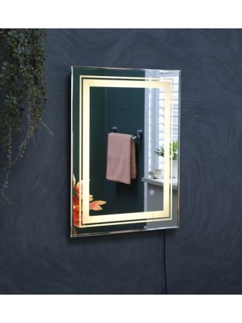 LumaGold™ Golden Glow LED Mirror India – Dual Frame Vanity Mirror with Touch and Anti-Fog