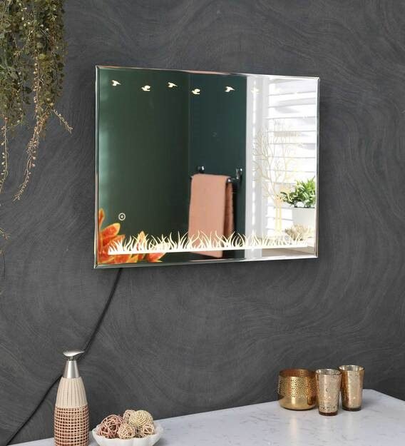 led rectangle wall mirror in white colour led rectangle wall mirror in white colour irem6g