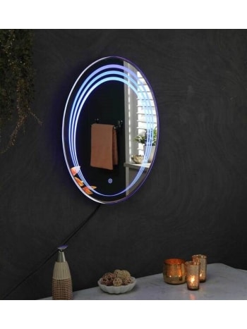 HaloAura™ Oval Halo LED Mirror India – Triple-Ring Glowing Vanity Mirror with Touch Sensor