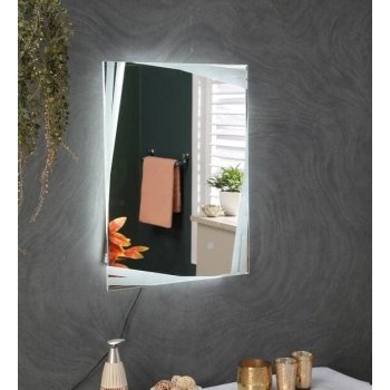 EdgeFlick™ Designer Edge LED Mirror India – Faceted Wall Mirror with Subtle Backlight & Frameless Elegance