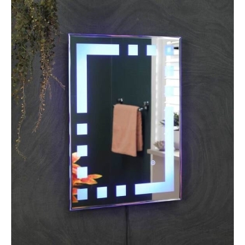 PixelGlow™ Pixel Style LED Mirror India – Modern Touch Mirror with Digital Glow Frame