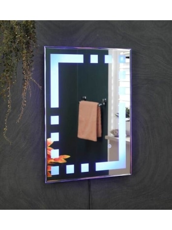 PixelGlow™ Pixel Style LED Mirror India – Modern Touch Mirror with Digital Glow Frame