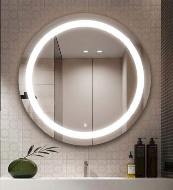 AuraEdge™ Frameless LED Round Mirror – Modern Mirror for Indian Homes