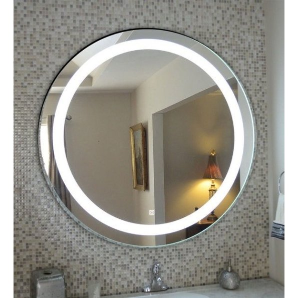 led round wall mirror in silver colour led round wall mirror in silver colour hxwa63