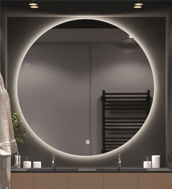 led round wall mirror in silver colour led round wall mirror in silver colour mxbfbj