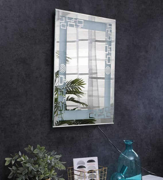 rectangle wall mirror in blue colour rectangle wall mirror in blue colour ghl6ym