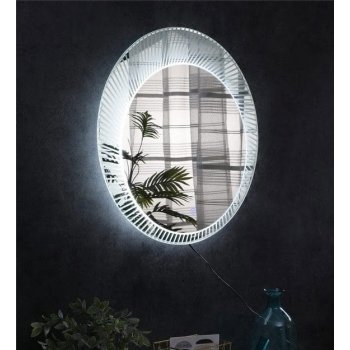 Infinity Glow Oval Mirror with LED Rim – Modern Decorative Wall Mirror