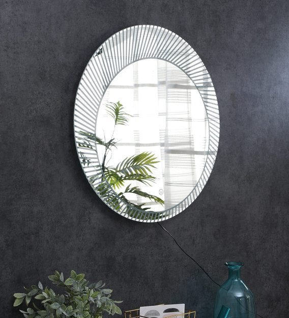 round wall mirror in silver colour round wall mirror in silver colour adbb5i