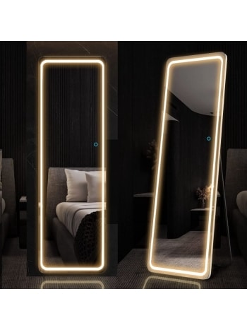 Full-Length LED Mirror with LED Border – Modern Full-Body Mirror for Bedroom and Living Spaces