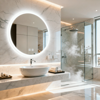 Premium Round LED Vanity Mirror with Soft White Light