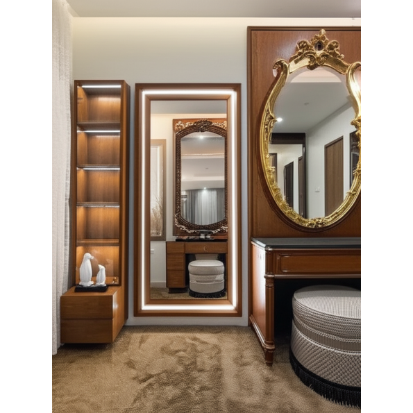 Full-Length LED Mirror with Backlit Frame for Modern Bedrooms 3