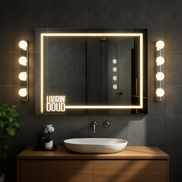 LED Mirror with Illuminated ‘Lookin’ Good’ Text for Stylish Bathrooms 1