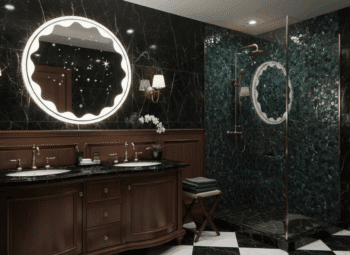 Round LED Mirror with Stylish Bladed Edge for Modern Homes 1