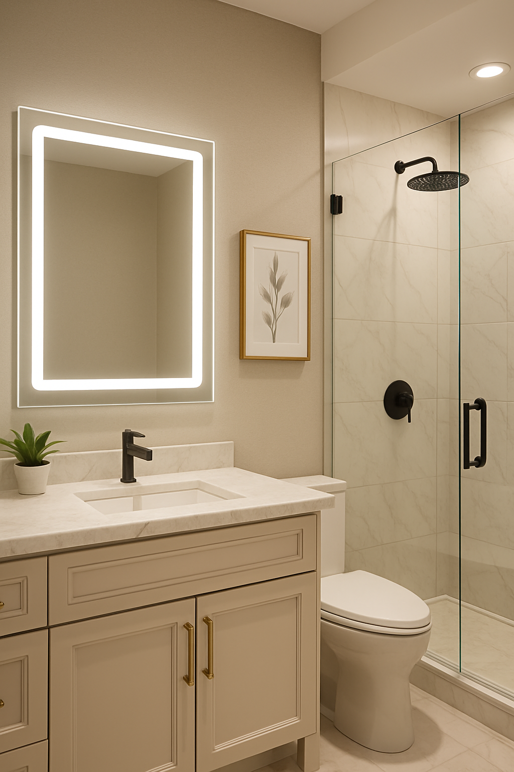 2025 Modern Salon Style Rectangular illuminated Led mirror c