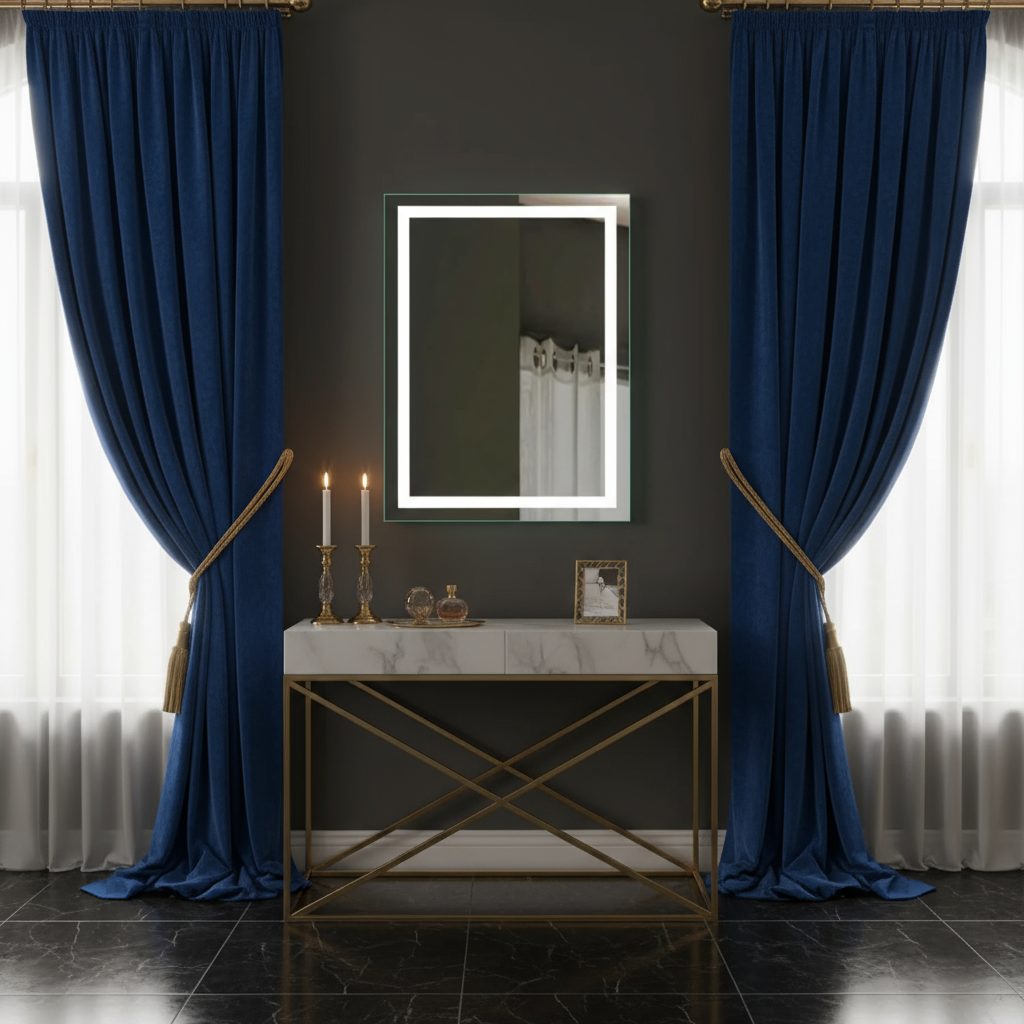 2025 Modern Salon Style Rectangular illuminated Led mirror c