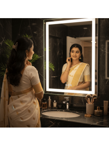 2025 Modern Salon Style Rectangular illuminated Led mirror b