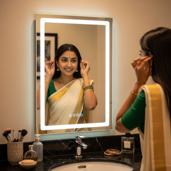 2025 Modern Salon Style Rectangular illuminated Led mirror c