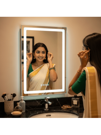 2025 Modern Salon Style Rectangular illuminated Led mirror c