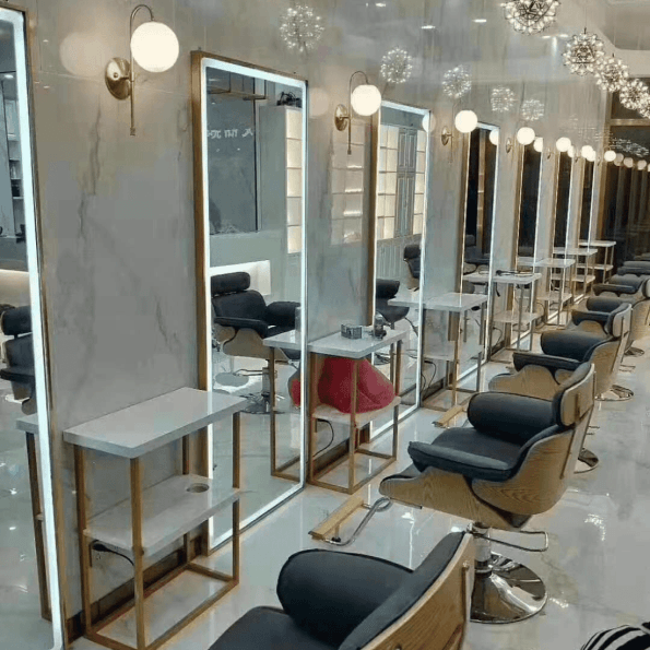 Salon LED Mirror with Full-Length Lighting for Professional Use