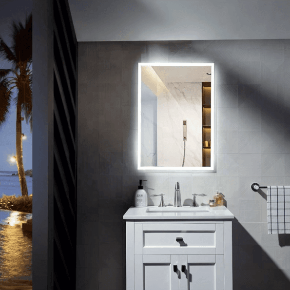 Frameless Decorative LED Mirror – Elegant Wall Mount Design