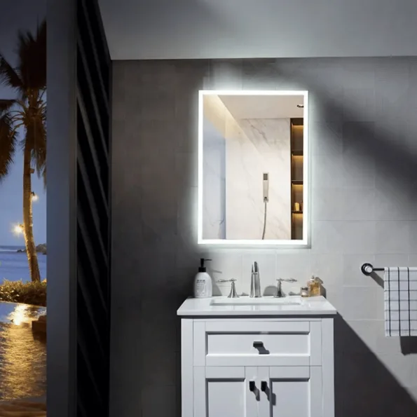 Frameless Decorative LED Mirror – Elegant Wall Mount Design