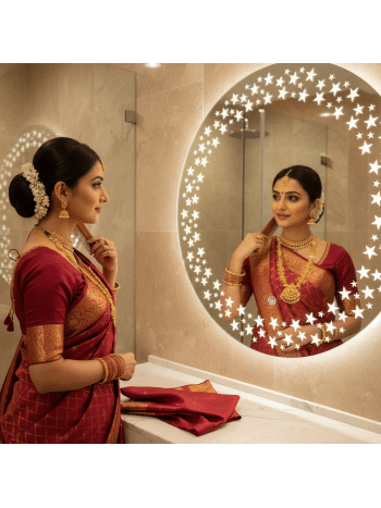 Twinkling Stars LED Bathroom Mirror – Illuminated Mirror with Starry Design and Touch Sensor 1