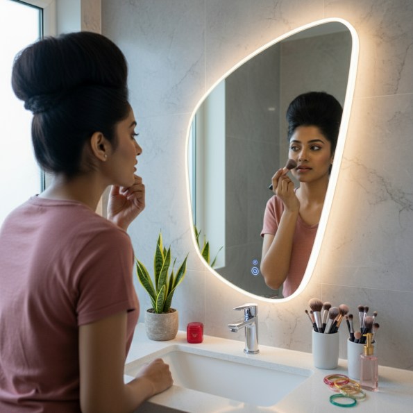 Frameless Decorative LED Mirror 1