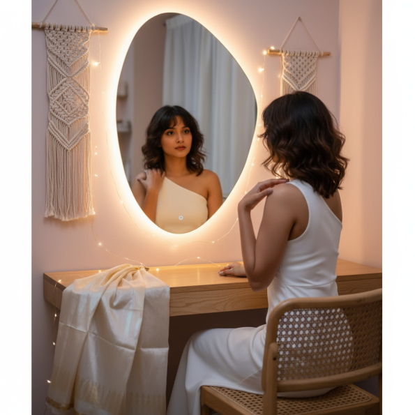 Geometric Pattern LED Mirror 3