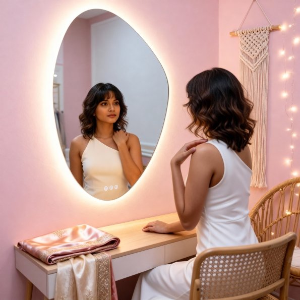 Geometric Pattern LED Mirror 2