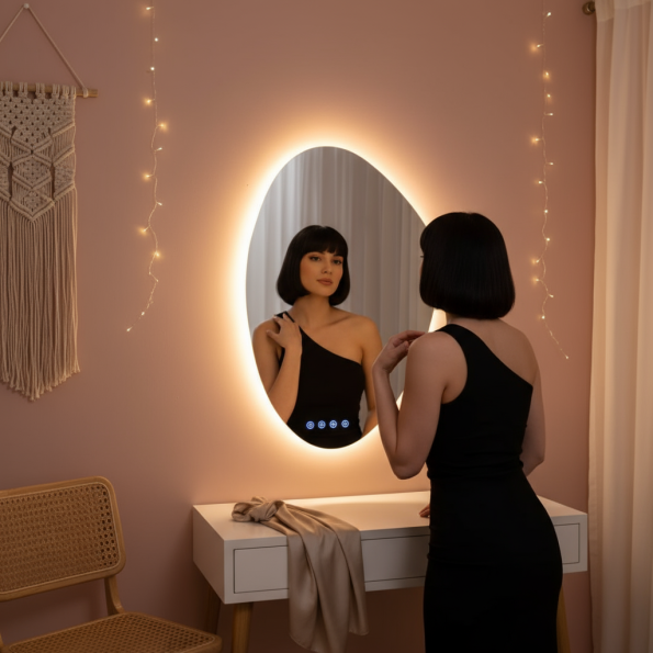 Geometric Pattern LED Mirror 1