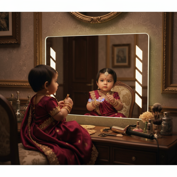 Chevron Strip Touch Sensor LED Bathroom Mirror 3
