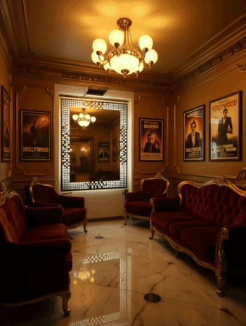 customized dotted wash basin LED designer mirror 2