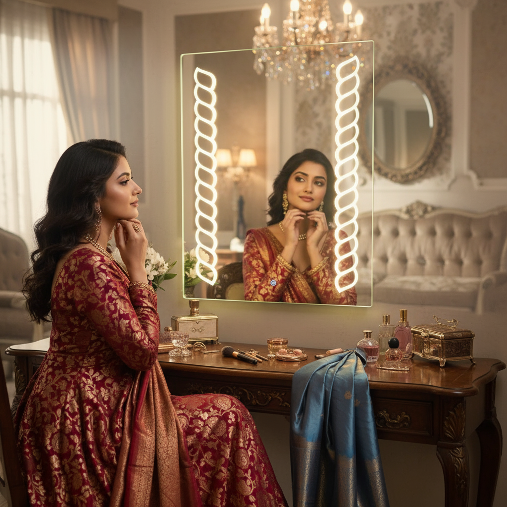 Decorative Designer Wash Basin LED Mirror