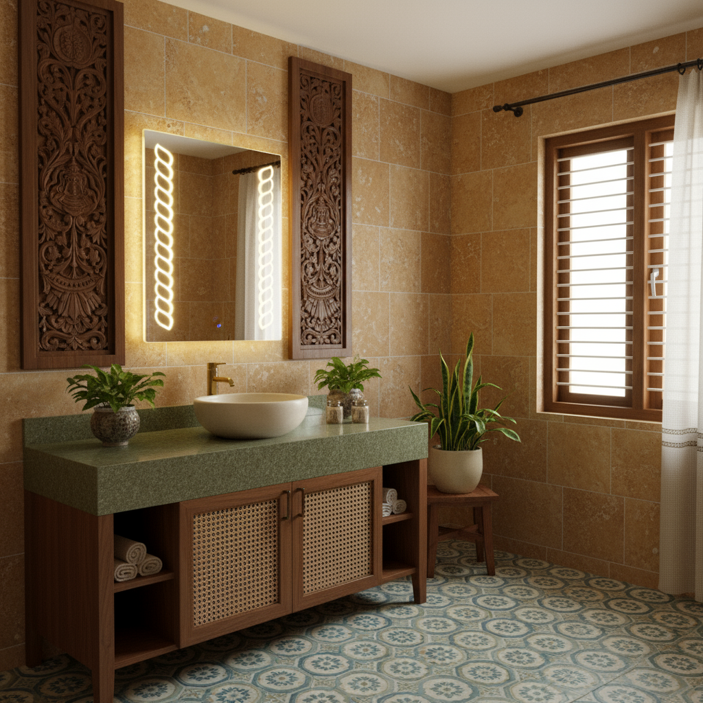 Decorative Designer Wash Basin LED Mirror