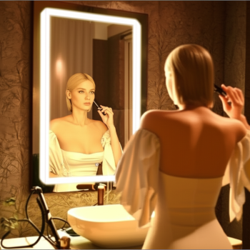 Decorative Wash Basin LED Mirror with Sensor 1