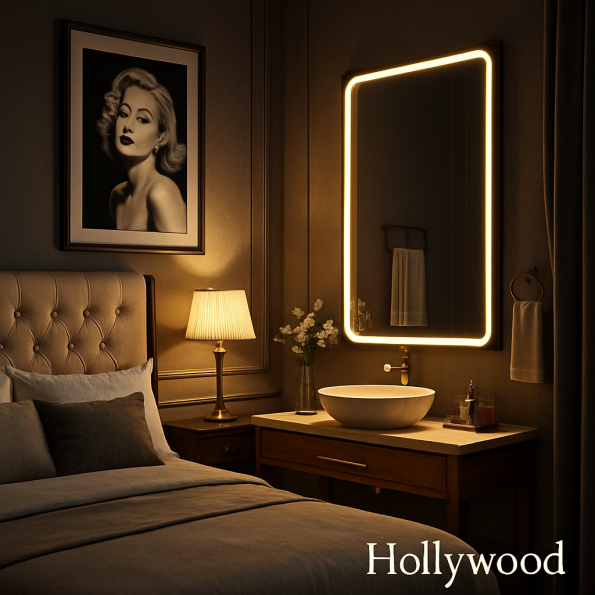 Decorative Wash Basin LED Mirror with Sensor 2