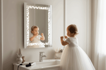 Dual Glow Rectangular LED Bathroom Mirror – Front & Edge Light 4