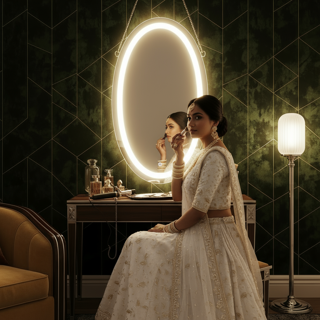 Fairy Tale Oval LED Bathroom Mirror with Warm Glow 2