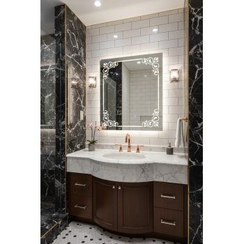 Bathroom Mirror with Elegant Frame Design 4