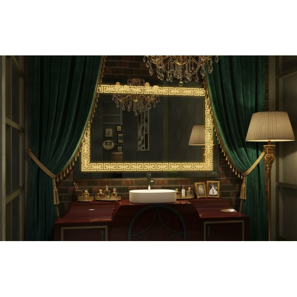 LED Anti-Fog Touch Sensor Wall Mirror with Integrated Lighting 2