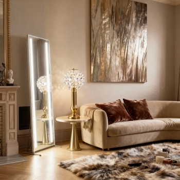 Modern LED Bathroom Mirror with Backlit Frame – Vertical Design 4