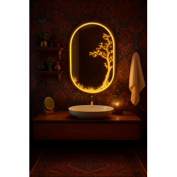 Modern Rectangular LED Mirror with Edge Lighting 3