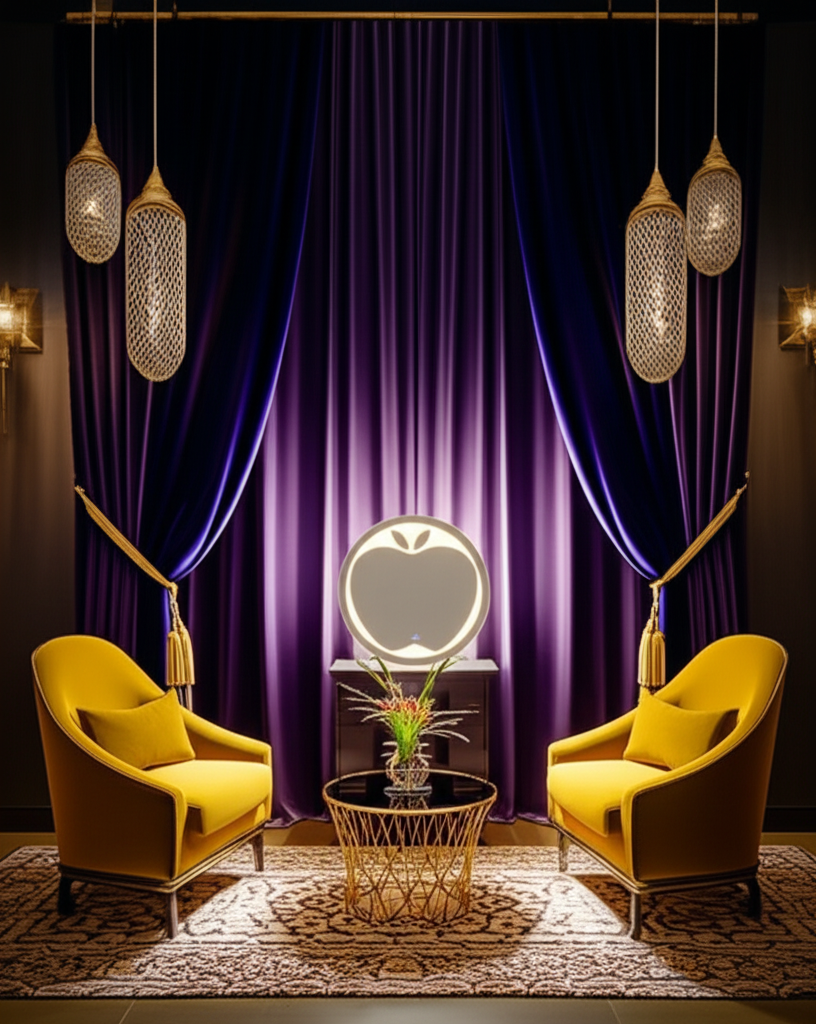 Apple Shape LED Bathroom Mirror with Backlit Glow