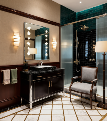 Belgium Style LED Mirror with Frosted Lighting 2