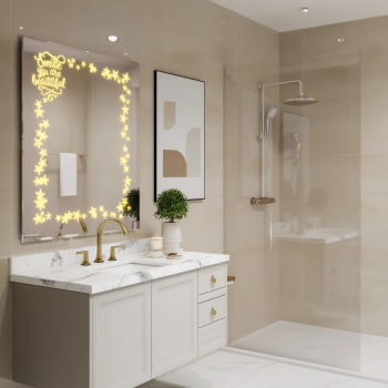 Butterfly frost LED wah basin mirror 4