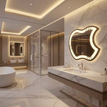 Luxury Abstract LED Mirror for Modern Bathrooms
